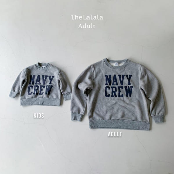 THE LALALA - Korean Children Fashion - #Kfashion4kids - Mom NAVY CREW Sweatshirt - 2