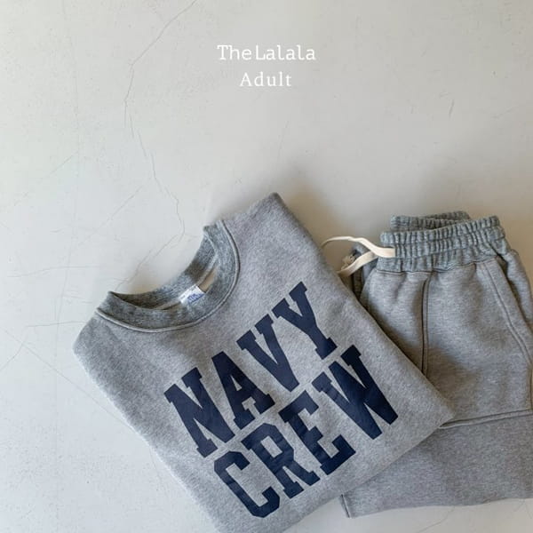 THE LALALA - Korean Children Fashion - #Kfashion4kids - Mom NAVY CREW Sweatshirt - 4