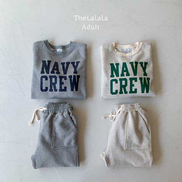 THE LALALA - Korean Children Fashion - #Kfashion4kids - Mom NAVY CREW Sweatshirt - 7