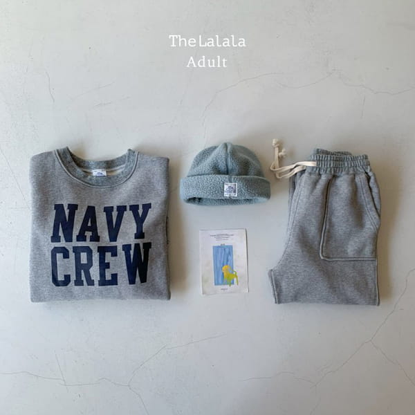 THE LALALA - Korean Children Fashion - #Kfashion4kids - Mom NAVY CREW Sweatshirt - 8