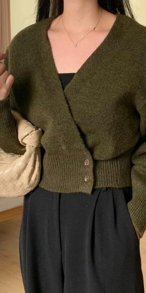 TO U - Korean Children Fashion - #Kfashion4kids - Crop Wrap Cardigan - 10