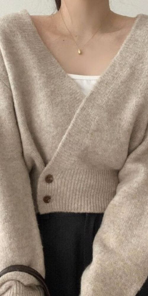 TO U - Korean Children Fashion - #Kfashion4kids - Crop Wrap Cardigan - 2