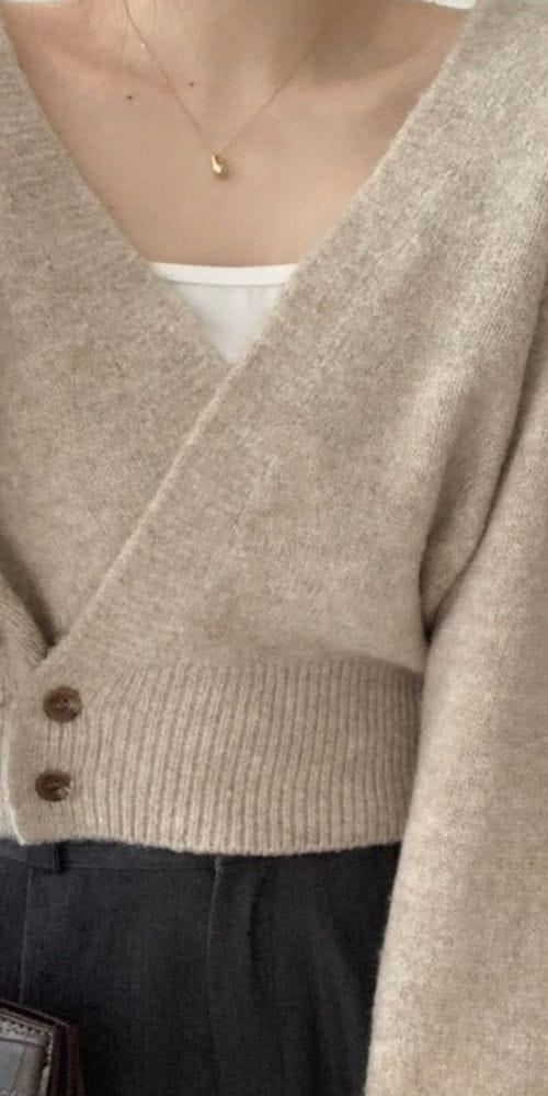 TO U - Korean Children Fashion - #Kfashion4kids - Crop Wrap Cardigan - 3