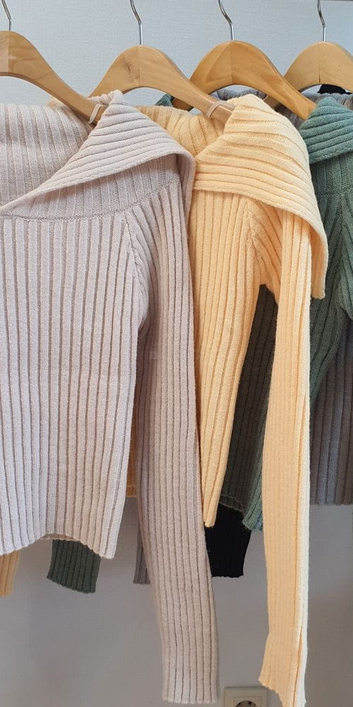 TO U - Korean Children Fashion - #Kfashion4kids - Huming Off Shoulder Knit Tee - 4