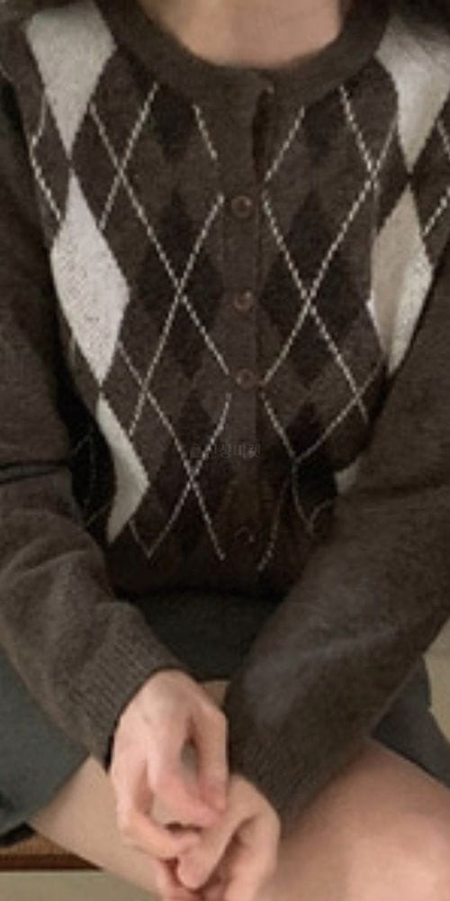 TO U - Korean Children Fashion - #Kfashion4kids - Petti Argyle Mini Cardigan - 2