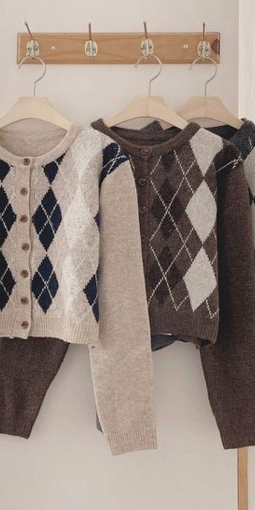TO U - Korean Children Fashion - #Kfashion4kids - Petti Argyle Mini Cardigan - 4