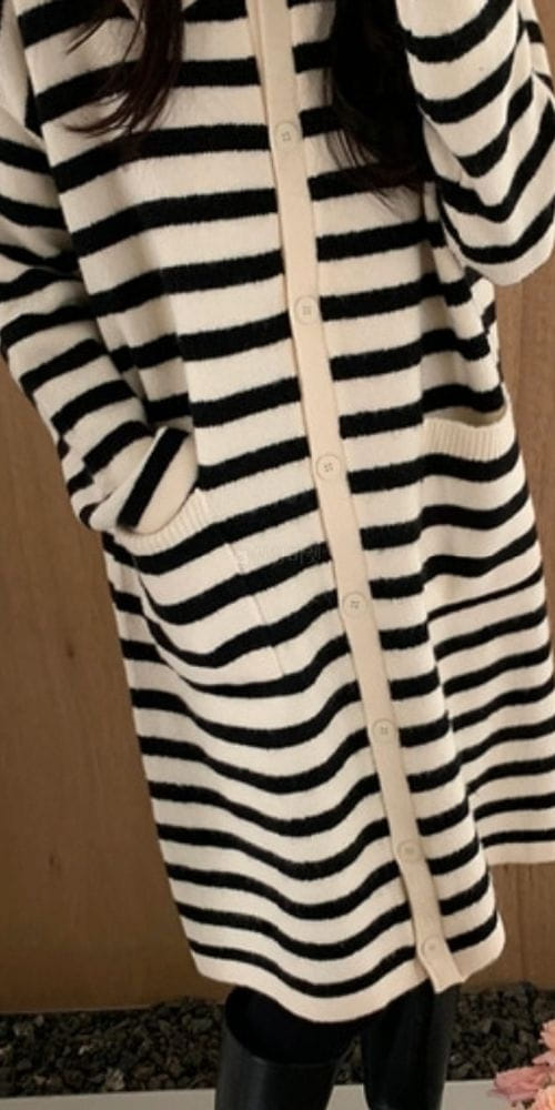 TO U - Korean Children Fashion - #Kfashion4kids - Pame Stripes Coat - 3