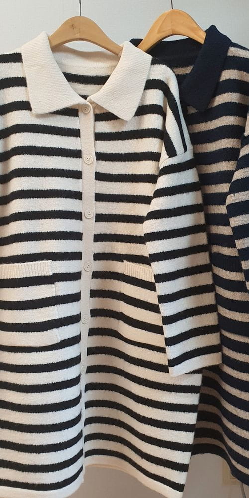 TO U - Korean Children Fashion - #Kfashion4kids - Pame Stripes Coat - 4
