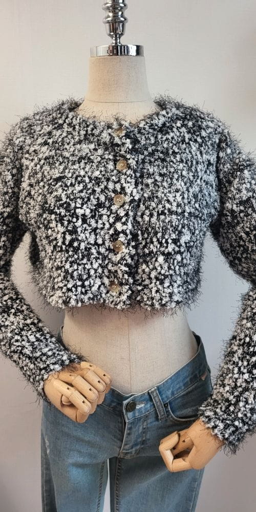 TO U - Korean Children Fashion - #Kfashion4kids - Mini Crop Popcorn Cardigan - 3