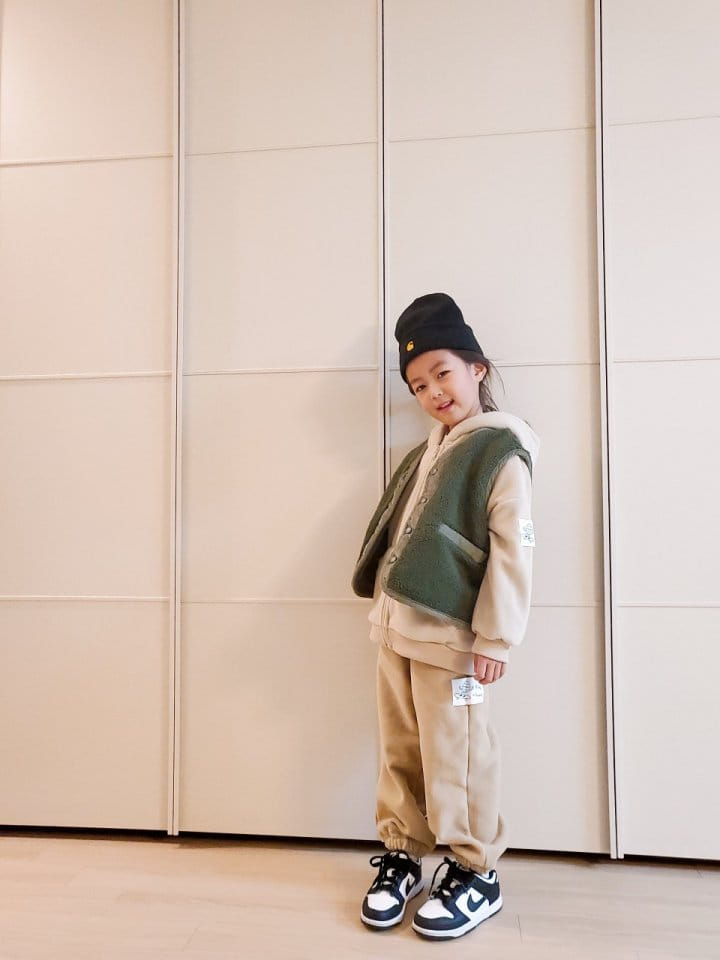 U&I - Korean Children Fashion - #Kfashion4kids - Ride Fleece Hoody Zip-up