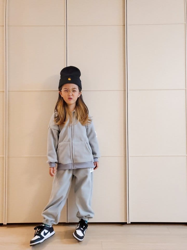 U&I - Korean Children Fashion - #Kfashion4kids - Ride Fleece Hoody Zip-up - 9