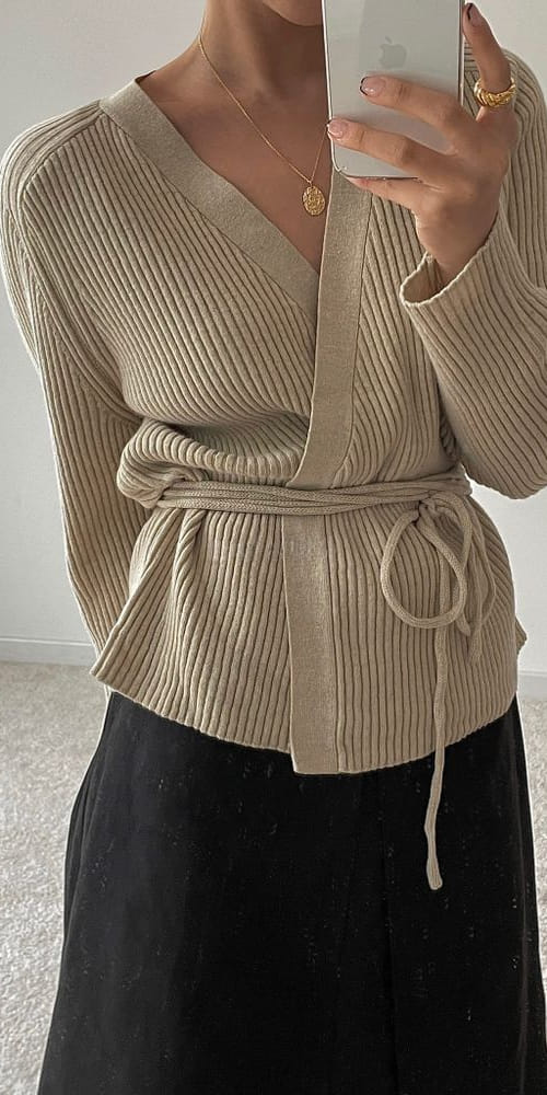 UND, - Korean Children Fashion - #Kfashion4kids - Wrap Cardigan