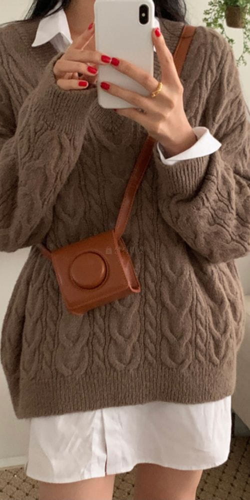 UND, - Korean Children Fashion - #Kfashion4kids - Twist V Knit