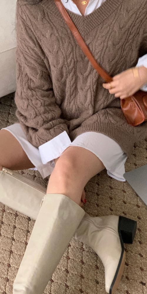 UND, - Korean Children Fashion - #Kfashion4kids - Twist V Knit - 2
