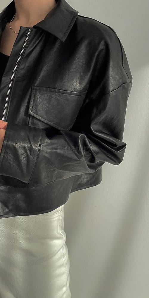 UND, - Korean Children Fashion - #Kfashion4kids - Leather Short Jacket