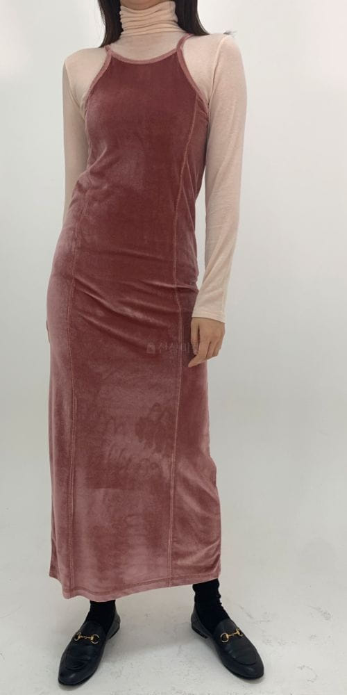 URBANEMOOD - Korean Children Fashion - #Kfashion4kids - Velvet Slit One-piece