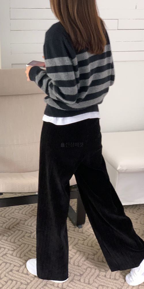VINEYARD - Korean Children Fashion - #Kfashion4kids - Racoon Stripes Knit Tee - 4