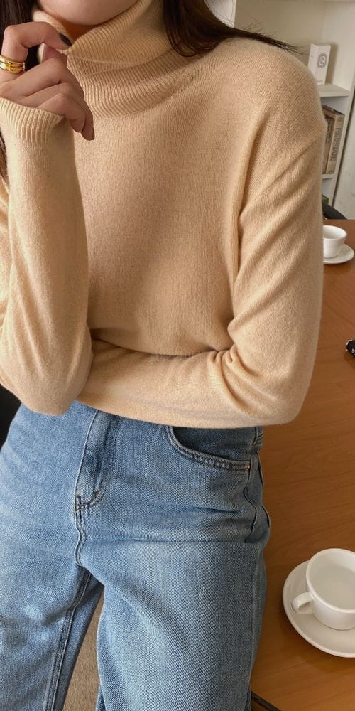 VINEYARD - Korean Children Fashion - #Kfashion4kids - Turtleneck Knit Tee - 3