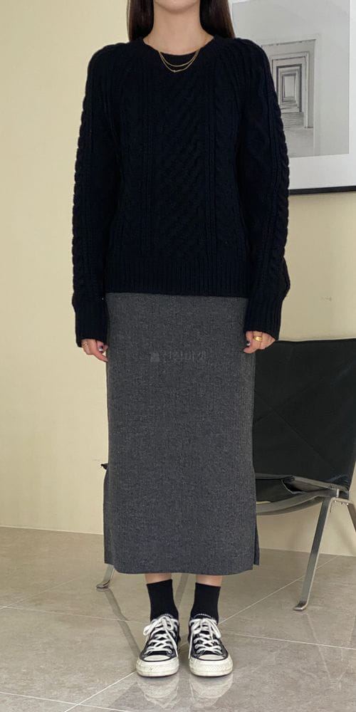 VINEYARD - Korean Children Fashion - #Kfashion4kids - Peach Slit Skirt