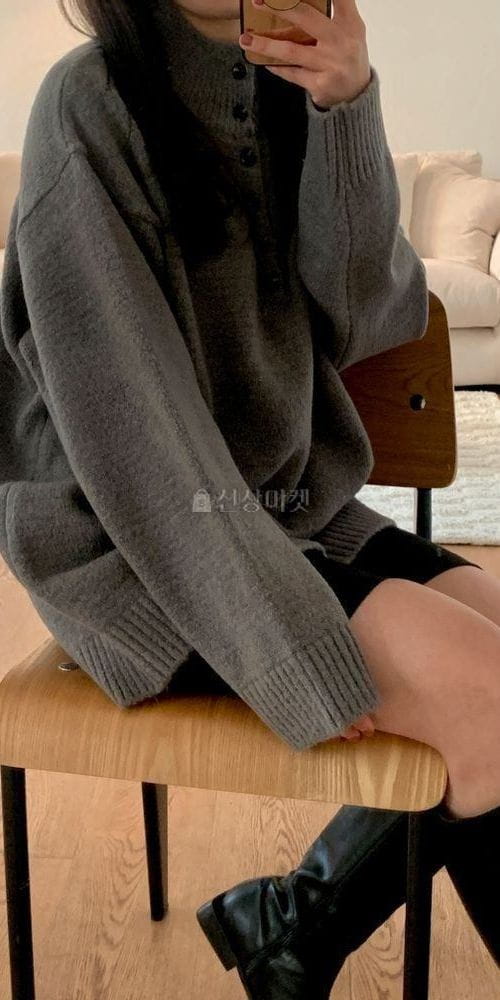 WEARME - Korean Children Fashion - #Kfashion4kids - Half Over Knit Tee - 2