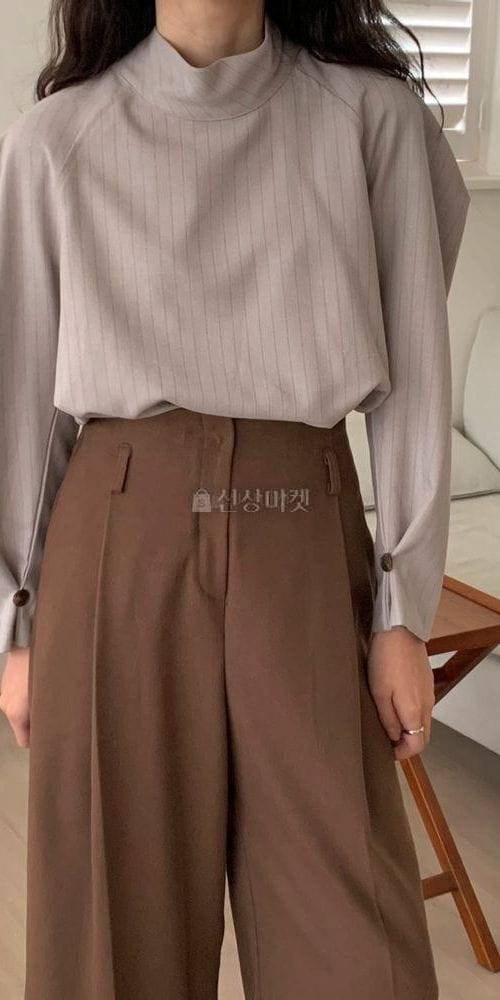 WEARME - Korean Children Fashion - #Kfashion4kids - Stripes Scarf Blouse