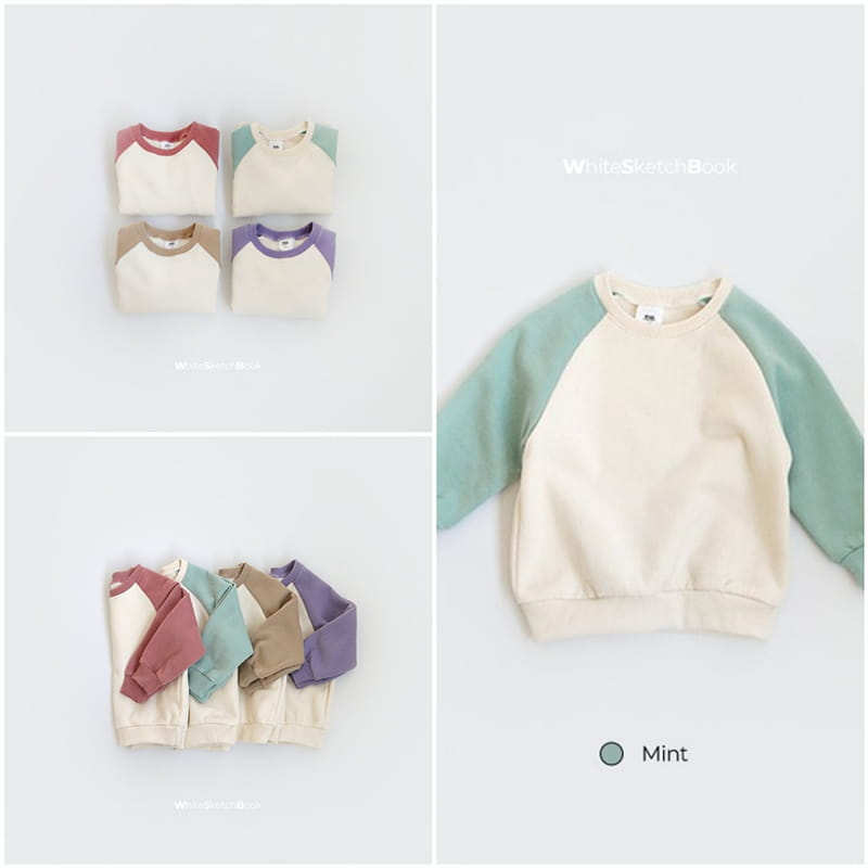 WHITESKETCHBOOK - Korean Children Fashion - #Kfashion4kids - Raglan Color Sweatshirt