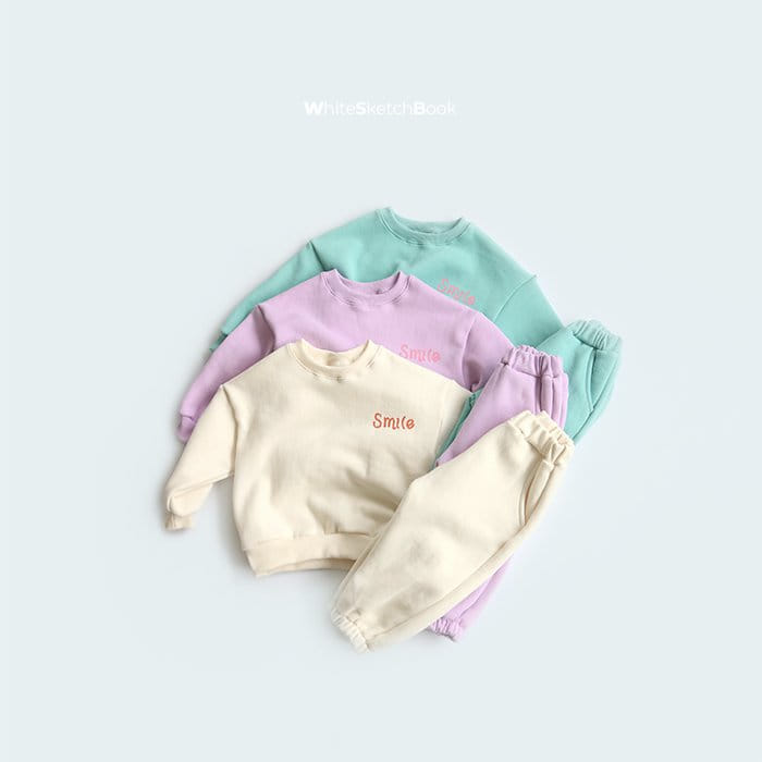 WHITESKETCHBOOK - Korean Children Fashion - #Kfashion4kids - Smile Jogger Pants