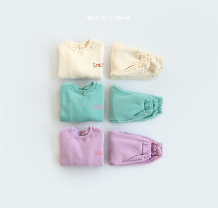 WHITESKETCHBOOK - Korean Children Fashion - #Kfashion4kids - Smile Jogger Pants - 2