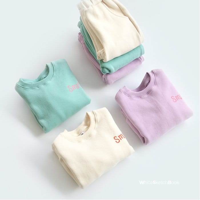 WHITESKETCHBOOK - Korean Children Fashion - #Kfashion4kids - Smile Jogger Pants - 4