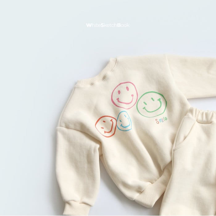 WHITESKETCHBOOK - Korean Children Fashion - #Kfashion4kids - Smile Jogger Pants - 5