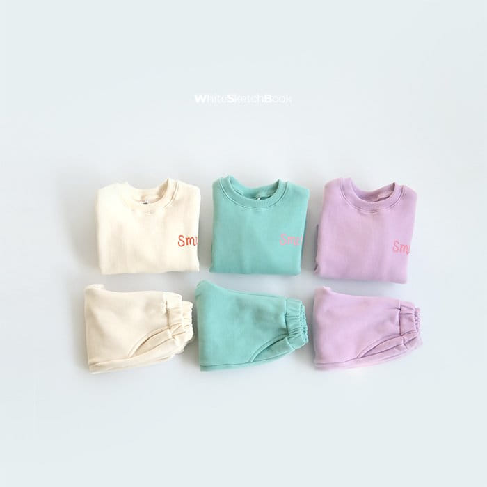 WHITESKETCHBOOK - Korean Children Fashion - #Kfashion4kids - Smile Jogger Pants - 7