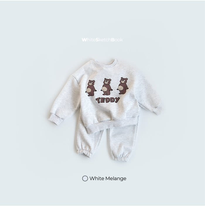 WHITESKETCHBOOK - Korean Children Fashion - #Kfashion4kids - Bear Top Bottom Set - 9