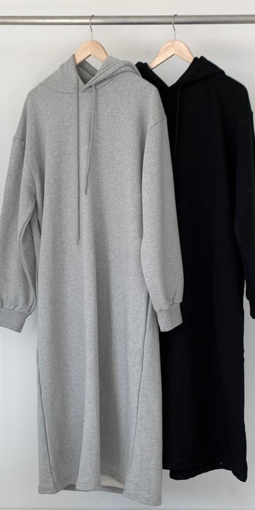 WHYNOT - Korean Children Fashion - #Kfashion4kids - Fleece Hoody Long One-piece - 4