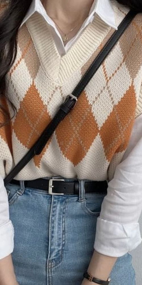 YELLOW - Korean Children Fashion - #Kfashion4kids - Argyle Vest - 3