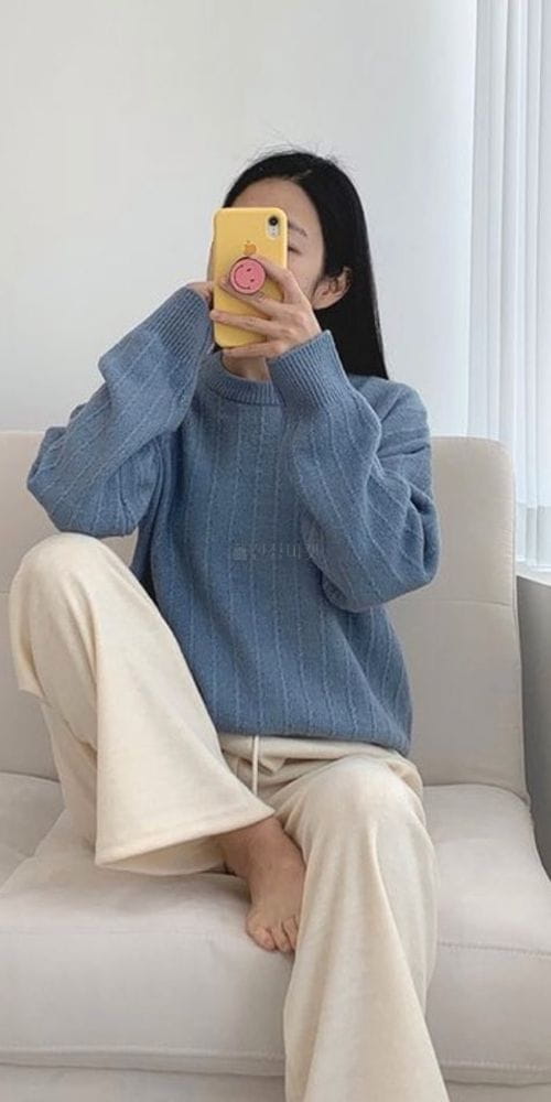 YELLOW - Korean Children Fashion - #Kfashion4kids - Po Round Knit Tee - 7