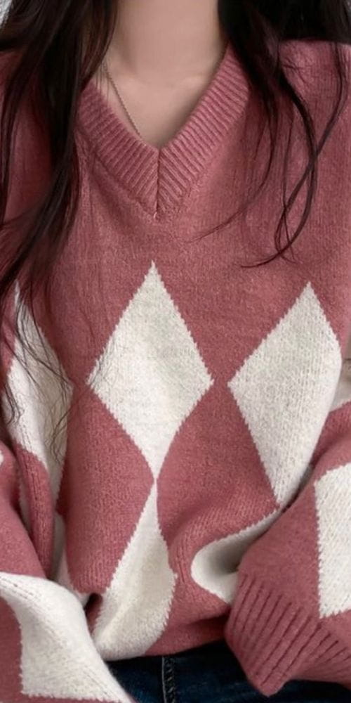 YELLOW - Korean Children Fashion - #Kfashion4kids - Mood Argyle V Knit Tee - 3